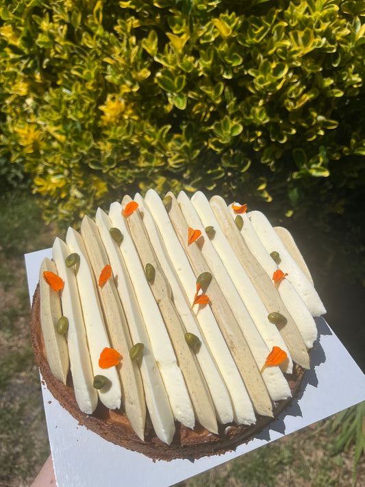 Tarte pistache fleur d'oranger