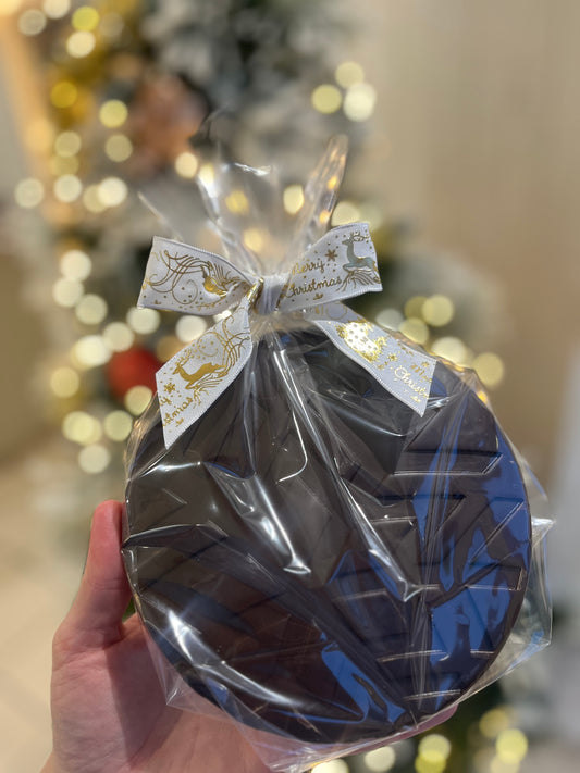 Tablette flocon chocolat noir amandes pécan