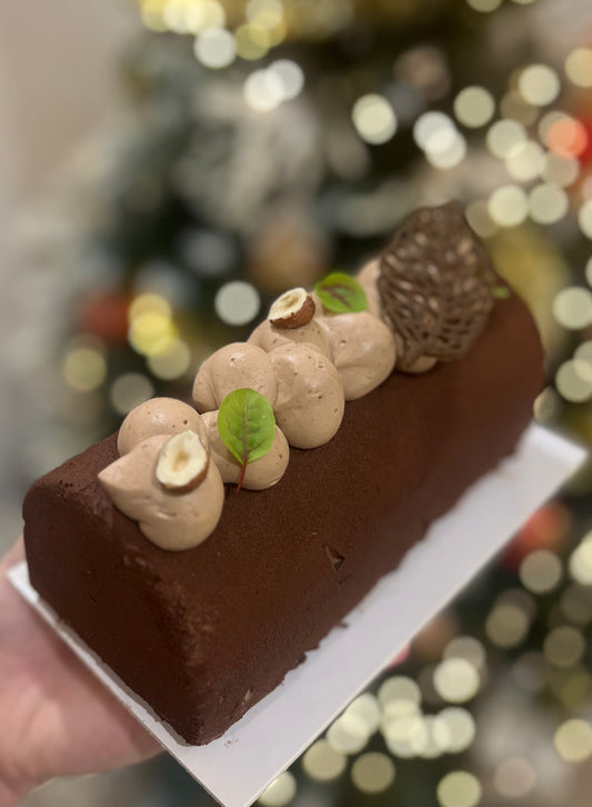 Buche chocolat praliné noisette